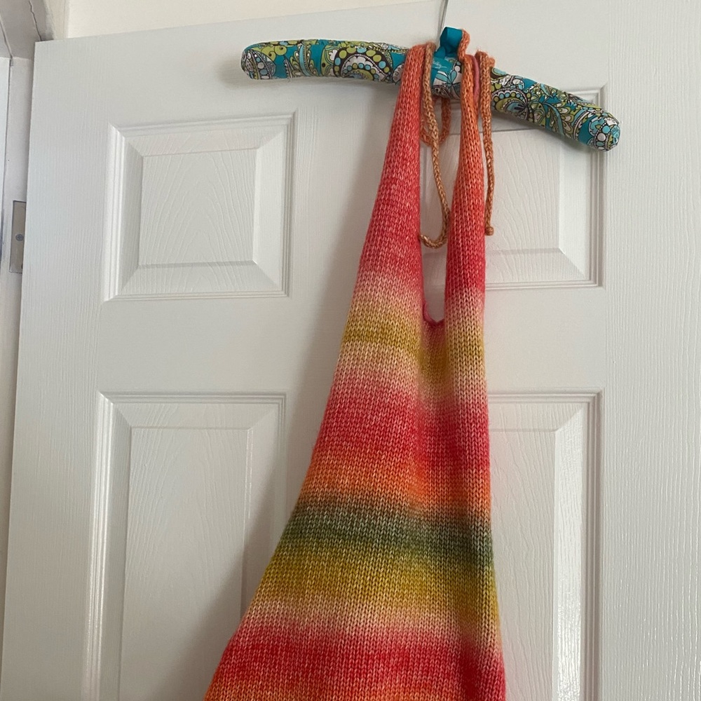 MULTI HALTER KNIT DRESS